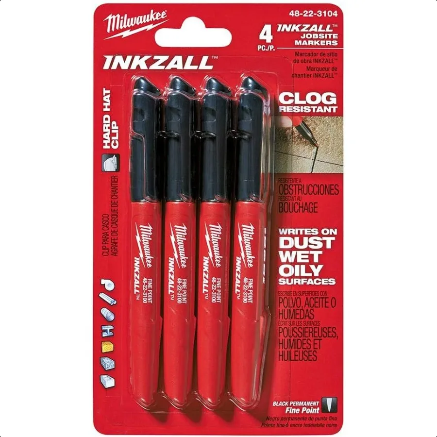 

48223104 Маркер Inkzall Point Fine Black, 4 шт.