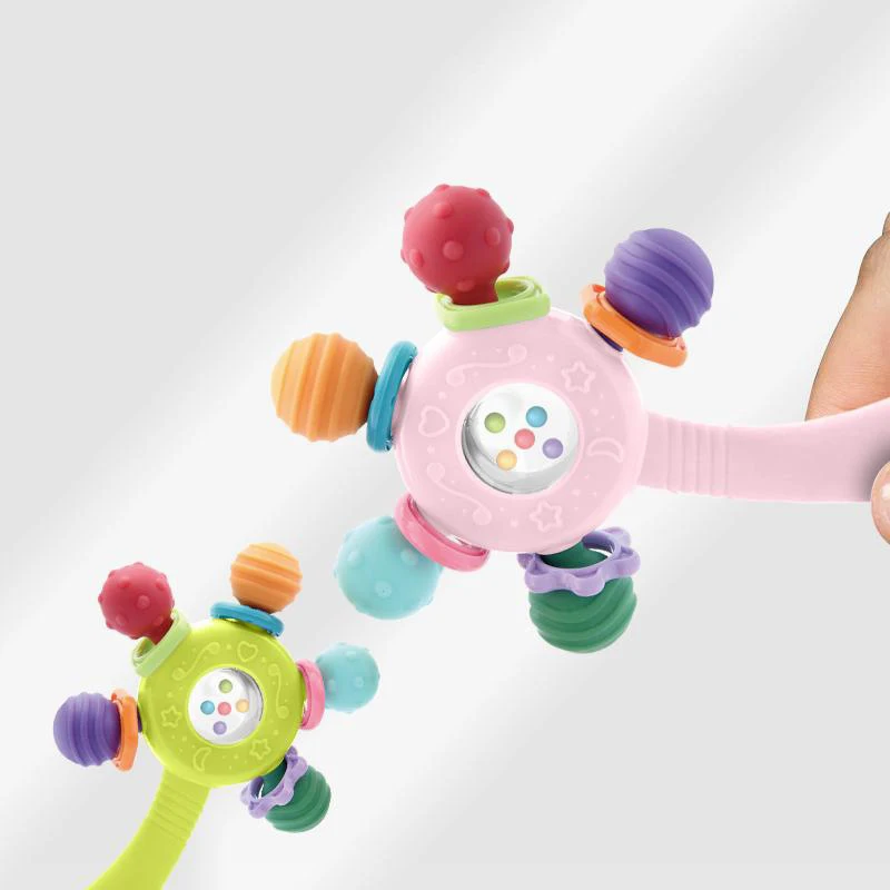 Baby grip training, soothing toys, shaking bells, spinning music, baby hand cranked sticks