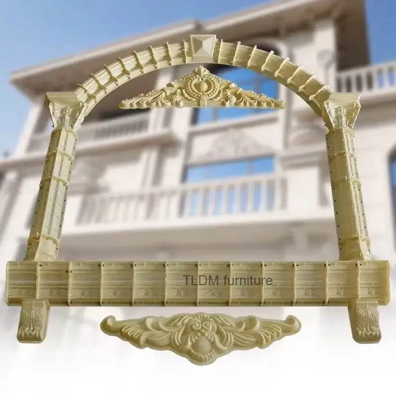 European Cast-in-place Cement Roman Column Window Cover Mold Villa Square Window Edge Line Plastic Window Mold Garden Decoration