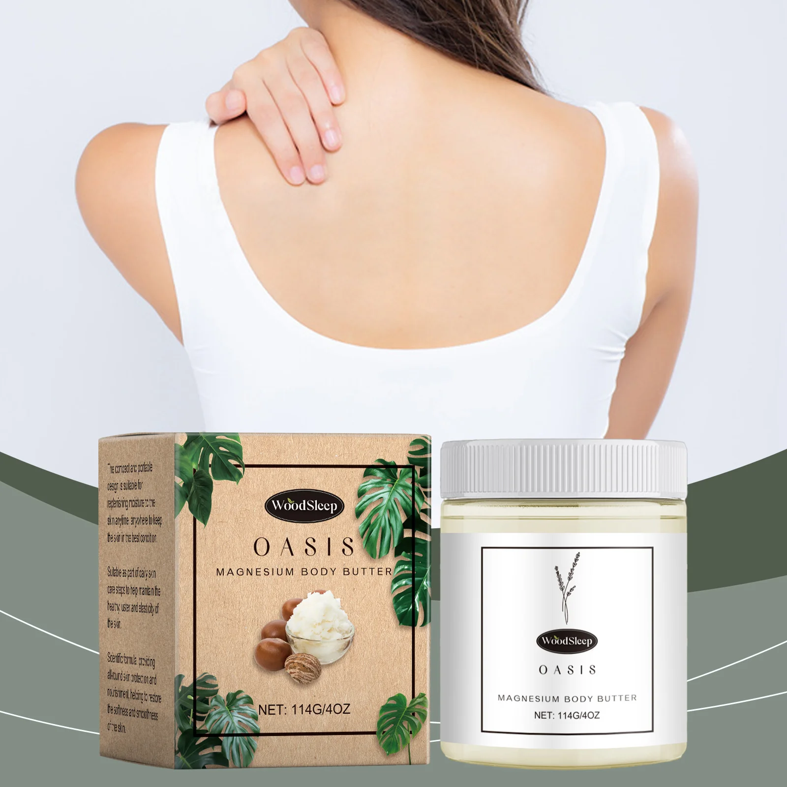 Crema de magnesio Natural para aliviar la neuropatía, loción hidratante profunda para piernas, suave y suave, relajación de la ansiedad, loción de mantequilla corporal de magnesio