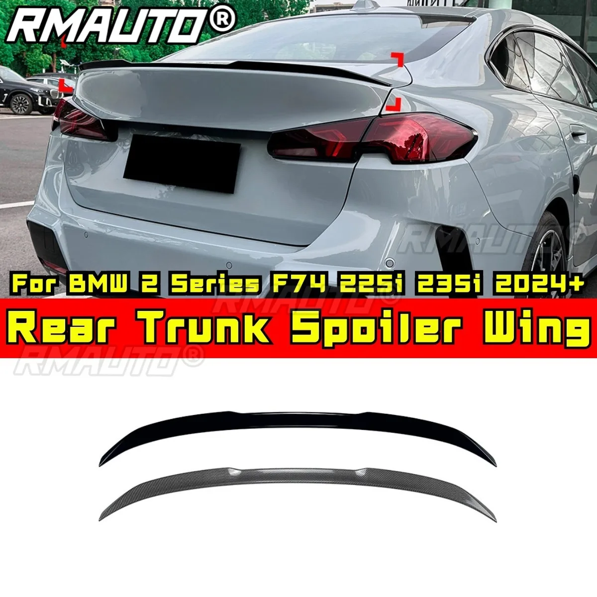 

Rear Trunk Spoiler Wing Car Rear Spoiler Roof Wing Trunk Spoiler Body Kit For BMW 2 Series F74 225i 235i 2024+ Car Accessories