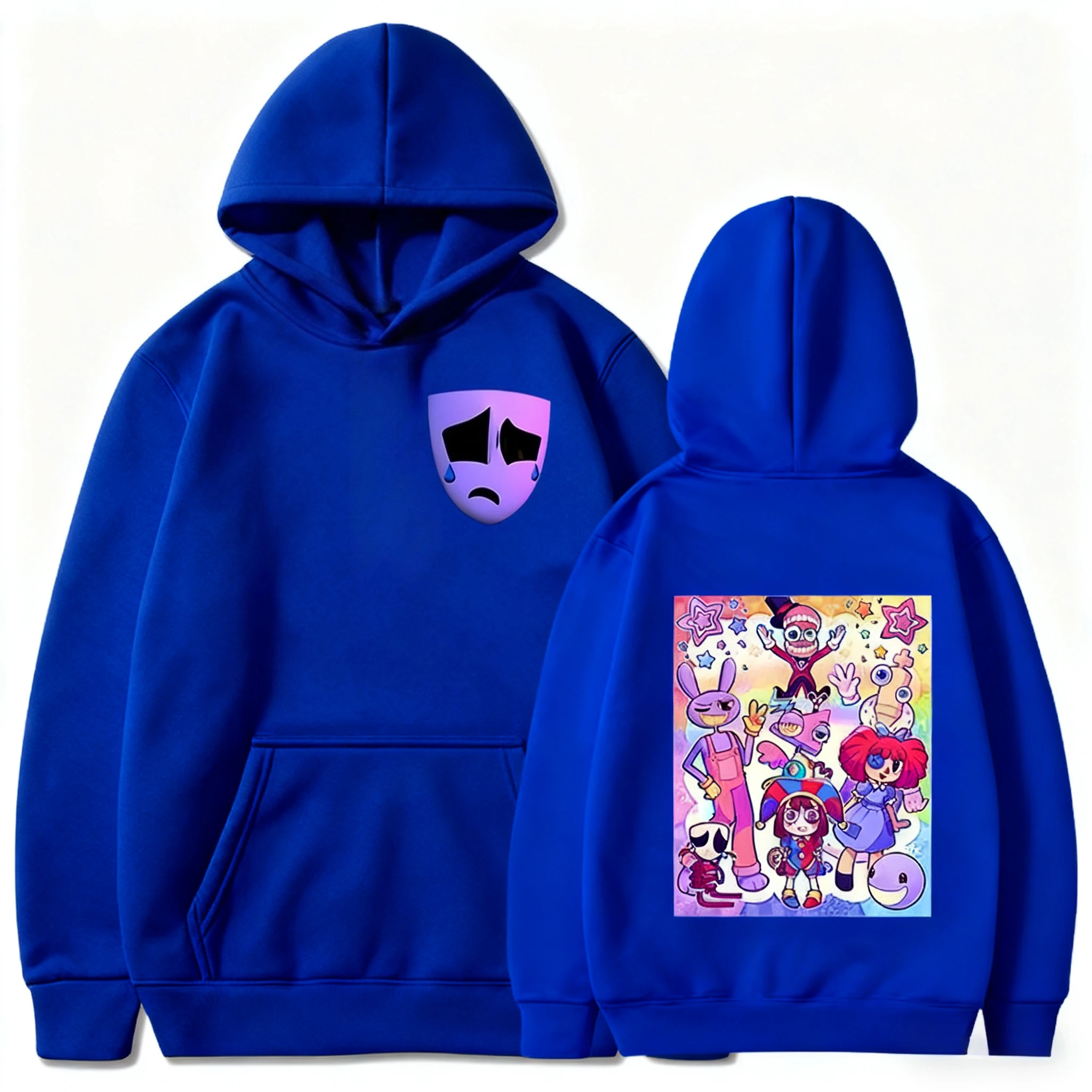 النساء Harajuku Kawaii بومني جاكس Gangle Kinger Zooble Ragatha القمم للجنسين قمصان سويت شيرت بقلنسوة مذهلة السيرك الرقمي هوديس