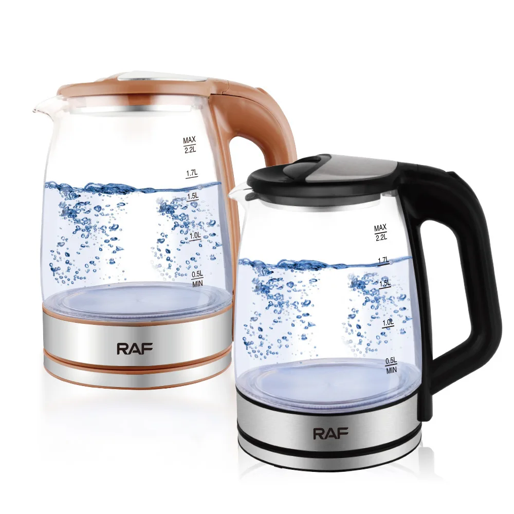 Household Glass Electric Kettle 2.2L Large Capacity Inner Wall Marking Kettle 2000W Fast Boiling Electric Kettle