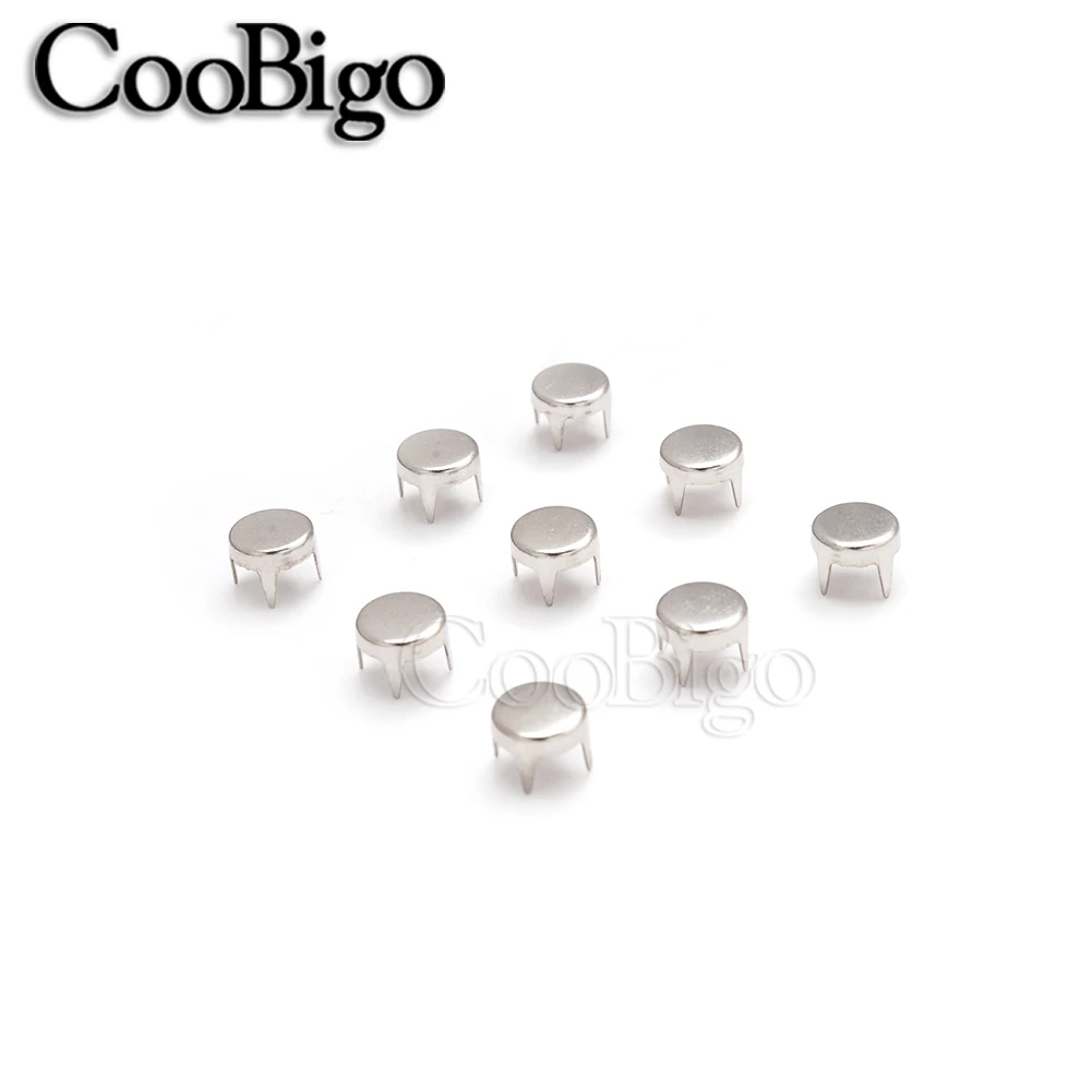 100 قطعة مخلب معدني سبايك ترصيع حبة المسامير الجولة شقة الملابس قبعة جلدية الأحذية حقيبة الملابس الحرفية DIY بها بنفسك الخياطة اكسسوارات 3 مللي متر-10 مللي متر #4