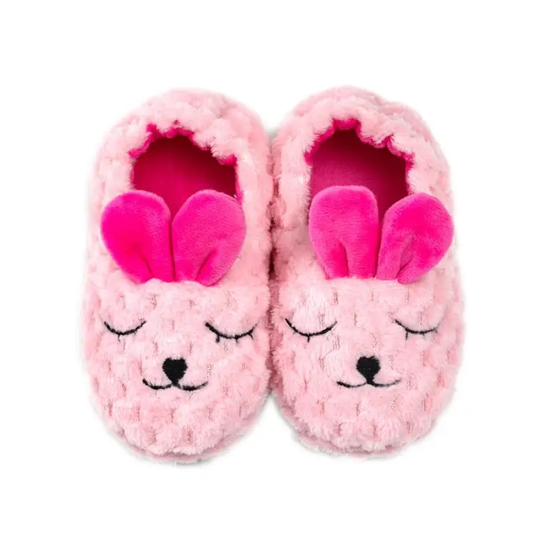 New Toddler Girls Slippers for Winter Plush Warm Rabbit Pink Bunny Child Home Shoes Little Kids House Indoor Footwear Baby Items