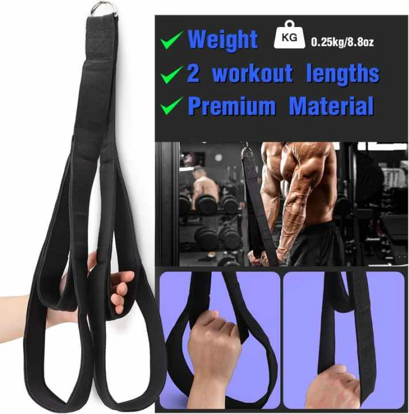 

Fitness Tricep Arm Strength Rope Pull Down Workout Tricep Rope Cable Attachment Strength Training Pulldown Extension Rope