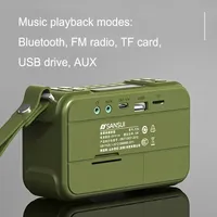 Portable Wireless Bluetooth Speakers SANSUI F29 FM Radio Outdoor HI-FI Subwoofer Supports Headphone Output USB Drive TF Card AUX