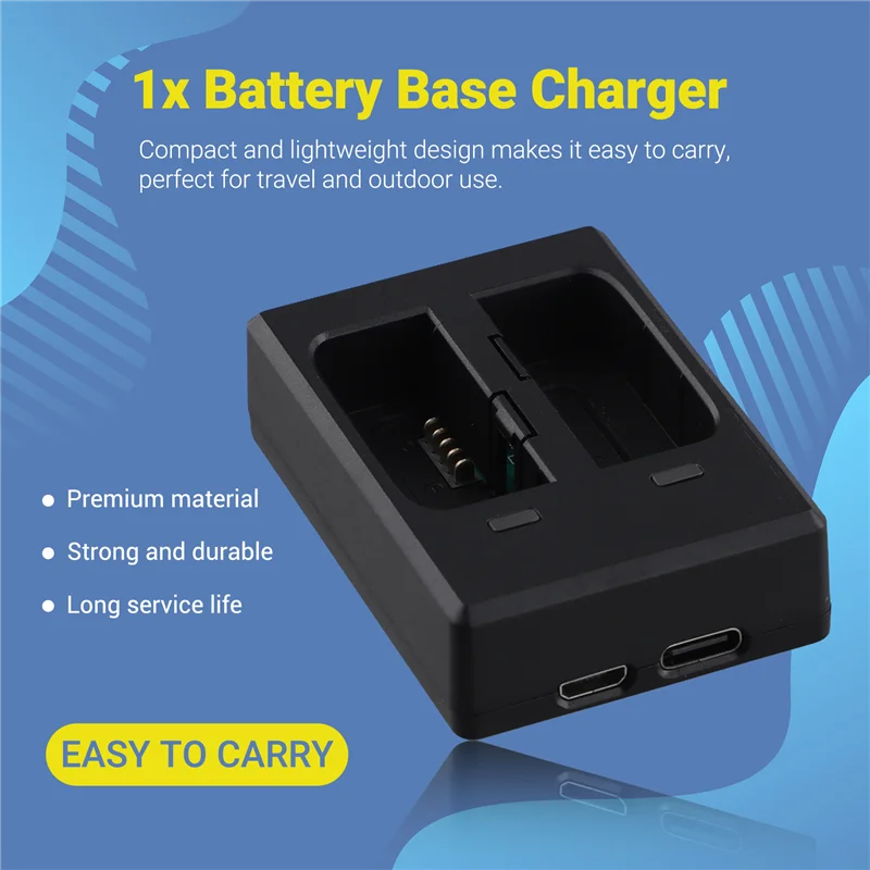 ABDE-SJCAM C300 شاحن الملحقات الطاقة ل SJCAM C300 كاميرا رياضية بطارية احتياطية قاعدة شاحن