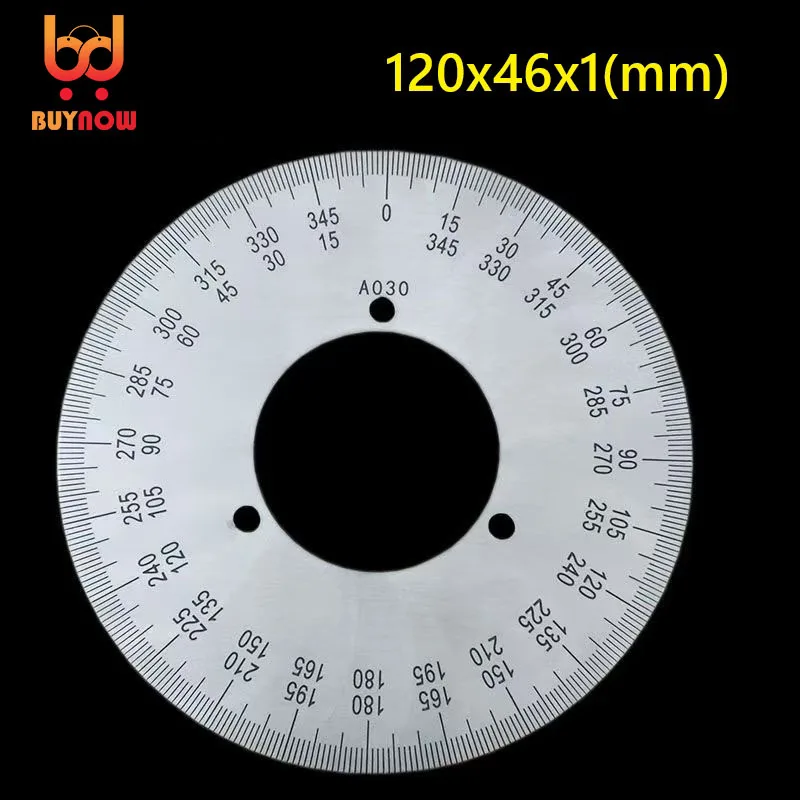 120x46x1mm Scale Dial Integrated Forward and Reverse Mechanical Identification Dial Stainless Steel Protractor