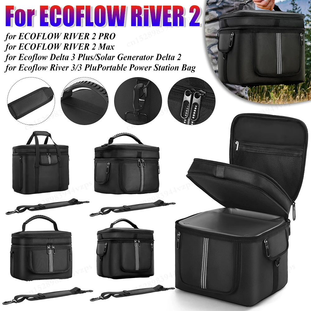 Waterproof Bag with Porcket for Ecoflow RIVER 3/3 Plus Carrying