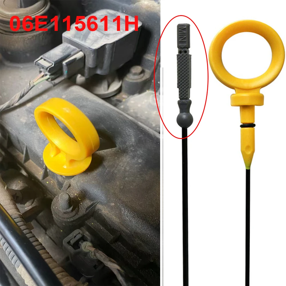 

1X для Audi A4 A5 S4 S5 A6 A7 A8 Q5 SQ5 Q7 3.2L 3.0T 08 09 10 11 12 13 14 15 16 17 18 06E115611H щуп для проверки уровня масла