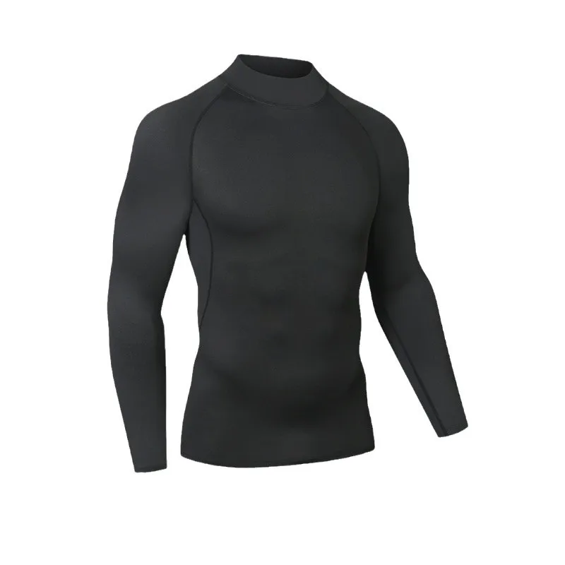 Men's Turtleneck Compression Shirt Breathable Base Layer for Skiing, Hiking Outdoor Training,Thermal Performance Fit