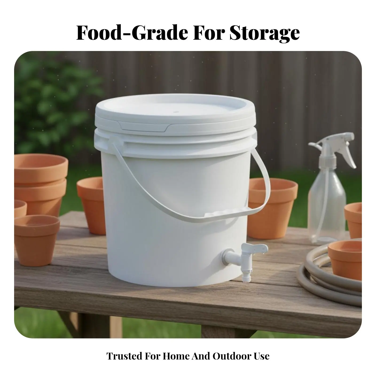 Water Container Spigot Leak-Resistant Closure Hand Washing Station Container Portable Water Jug Tap Thickened Frame Compost Tea