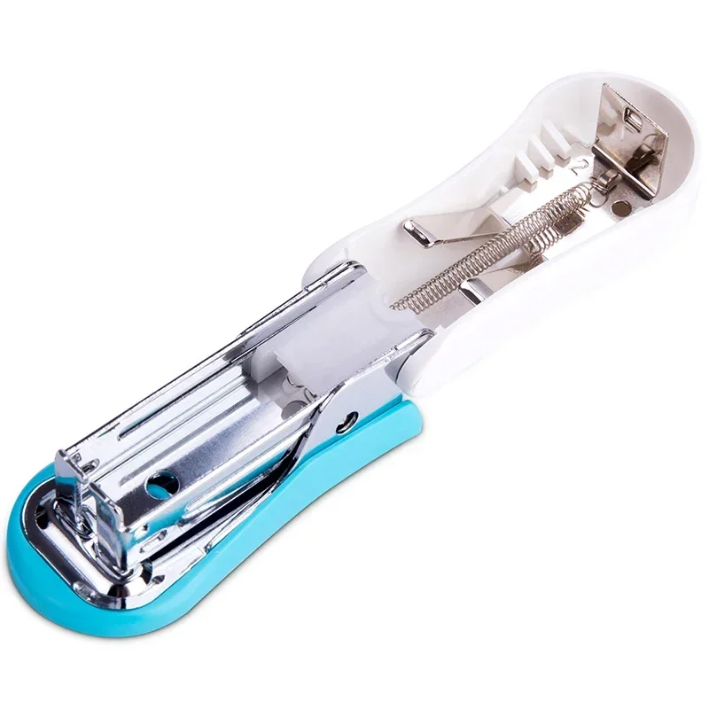 Mini Stapler 24/6 Plastic Stationery Set Kawaii Stapler Mini Paper Binder Geometric Manual Stapler Set