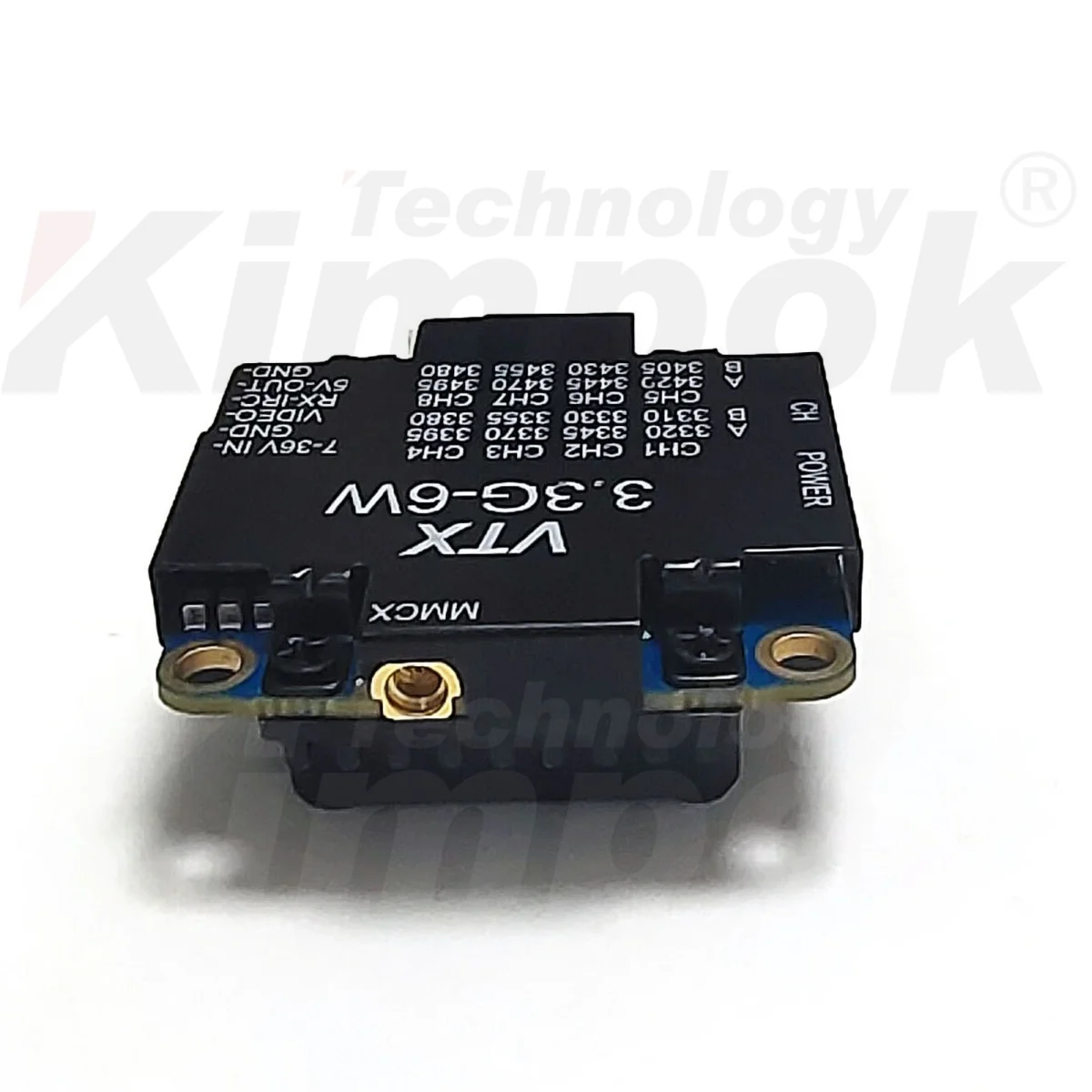 40km 3.3G 6W FPV VTX Transmisor de vídeo 16CH 3.3Ghz VRX Kit receptor para transmisión de drones