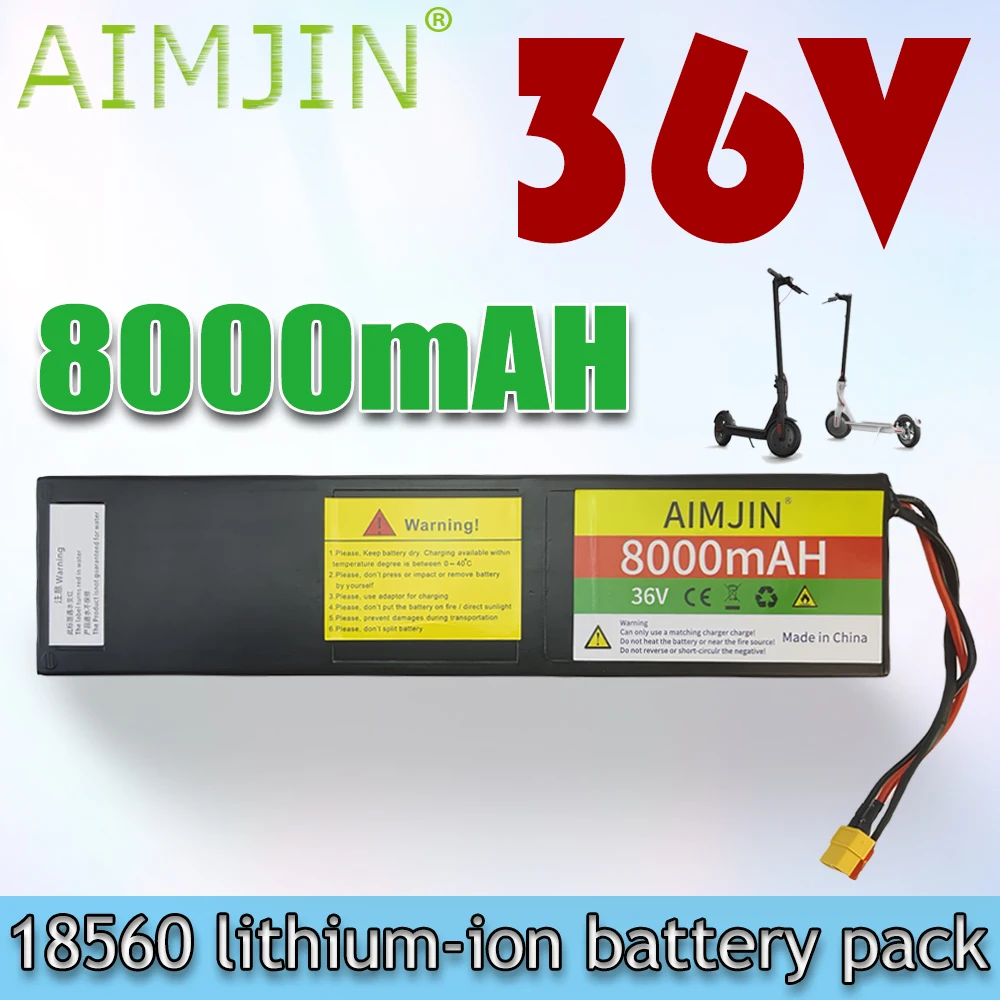 

36V battery 10S3P Battery Pack XT60+JST interface Battery 8000mAH Rechargeable lithium-ion batteries