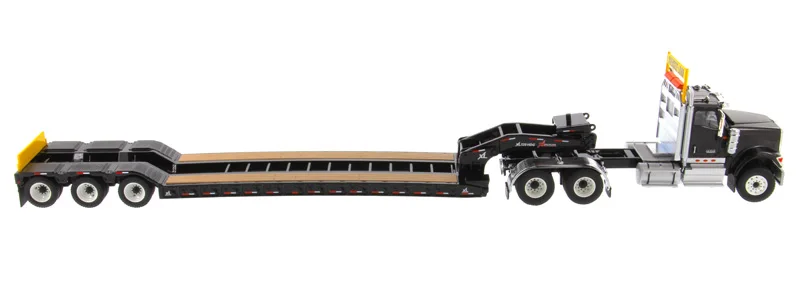 DM 1/50 International HX520 & XL 120 Low-Profile HDG Trailer 71017 Diecast Model Toys For Collection Gift