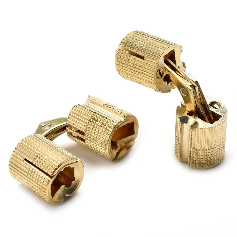 New 2026 8-18mm Copper Barrel Hinges Concealed Cabinet Hidden Invisible Brass Door Hinges For Furniture Hardware Gift Box