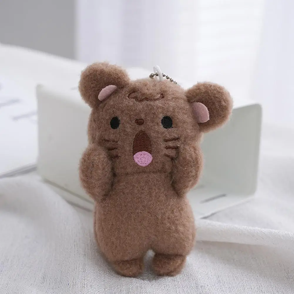 Cute Plush Keychain Pendant Shouting Bear Children Gift Shouting Dog Bag Decoration For Backpack Stuff Plush Toy Q1H6