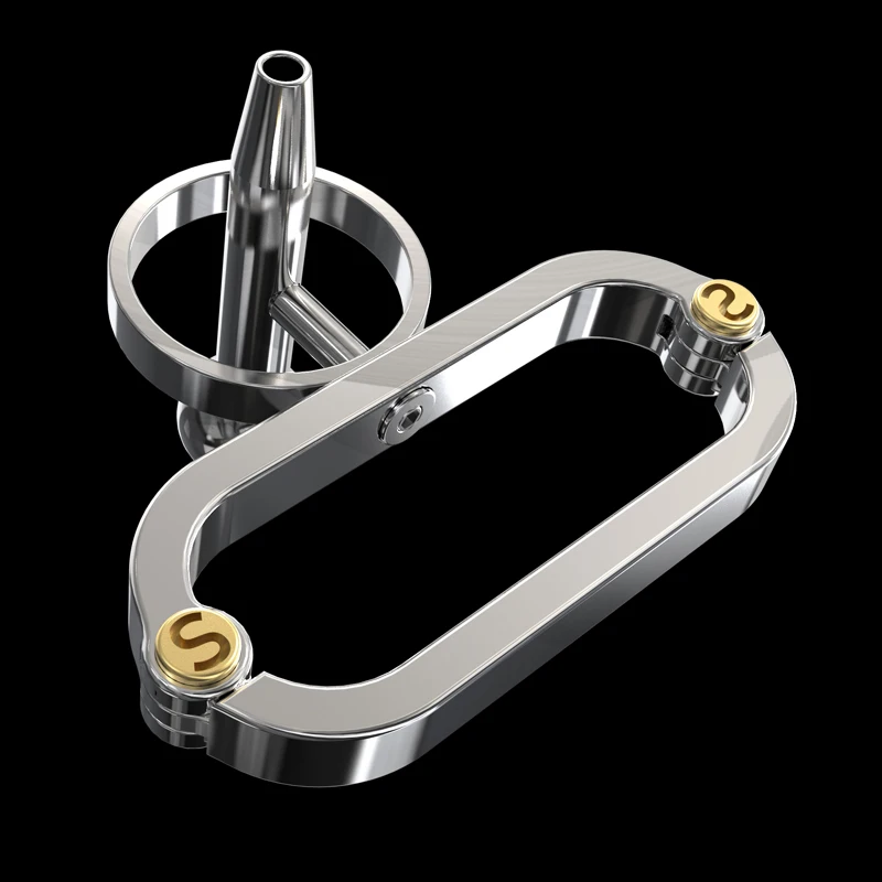 BLACKOUT  2024 Stainless Steel Metal The Cockle Male PA Chastity Device Cock Cage Penis Ring Bondage Belt Adult Sex Toys S004