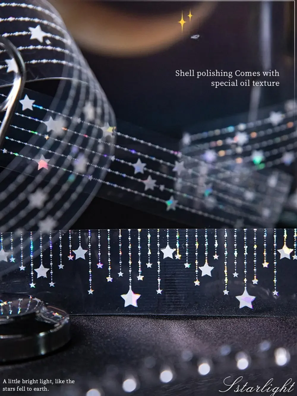 Creative PET Star Tape DIY Scrapbook Handbooking Decoration Sticker Stationery