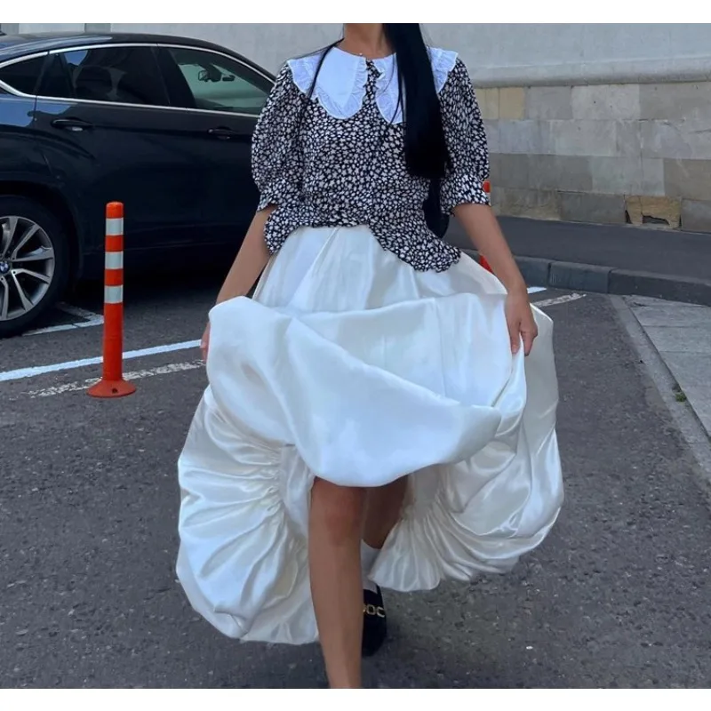 Fashion Beige Skirts Women Clothes Spring 2026 Elegant High Waist Office Lady Ankle-Length Skirt Casual Loose Skirt for Female