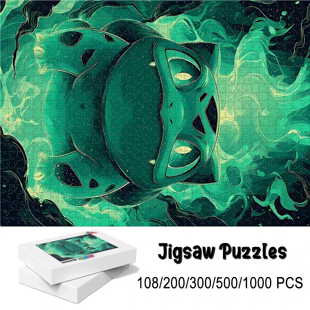 لعبة بازل خشبية بتصميم بولباساو من بوكيمون - لعبة تعليمية بخيارات أرقام مختلفة من القطع: 108/200/300/500/1000 قطعة