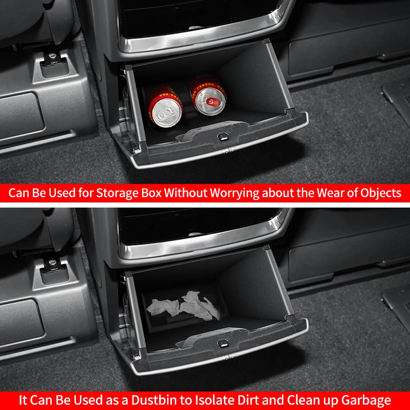 صينية تنظيم وحدة التحكم الخلفية (لـ 2023-2025 Toyota Alphard/Vellfire 40 Series) TPE سجادة ضد الإنزلاق صندوق مسند الذراع ملحقات مقاومة للغبار