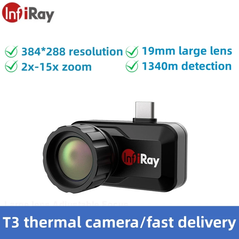 Infiray Iray T3 Search IR Infrared Tactical Thermal Imager Night Vision Hunting Camera 19.5° FOV 384x288 Resolution For Android