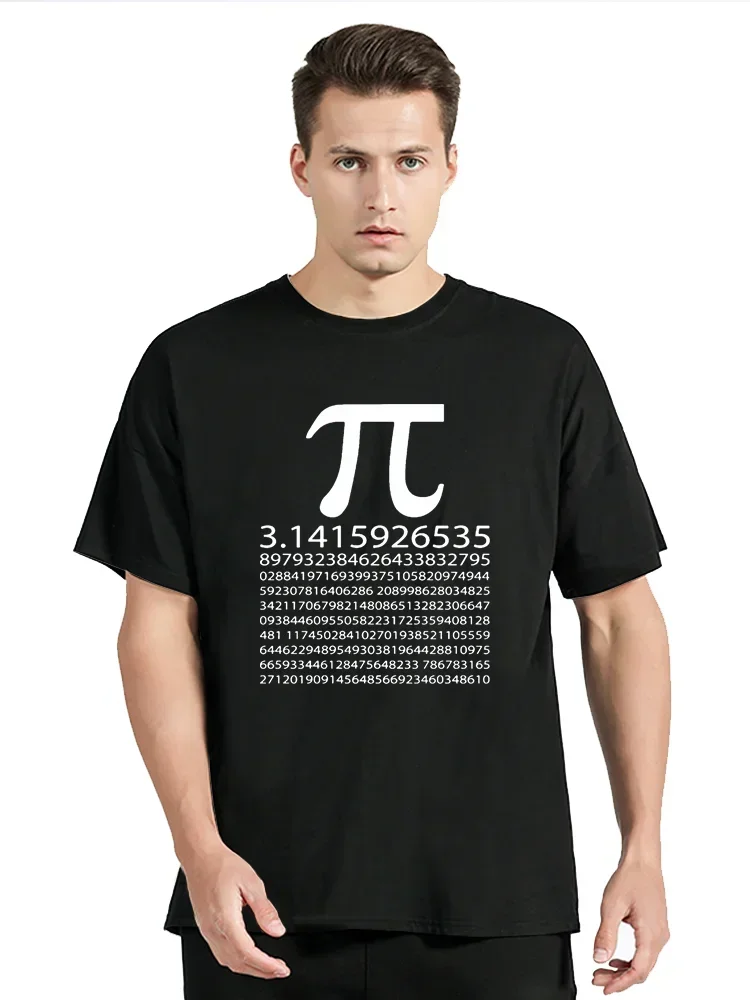 T-Shirt Pi Math Geek Nerd imprimés pour hommes, T-shirt drôle en coton, t-shirts à la mode, cadeau cool, vêtements pour hommes