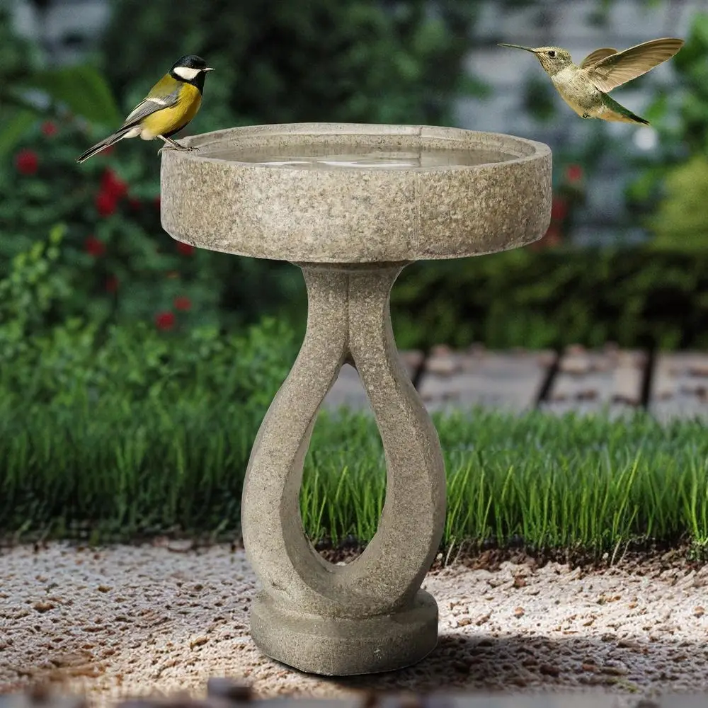 SKYIRE 21.8”Birdbaths or The Garden Clearance -Concrete ern Bird Bath or Outside, Yard Statue Decoration or Garden, Patio, Yard,