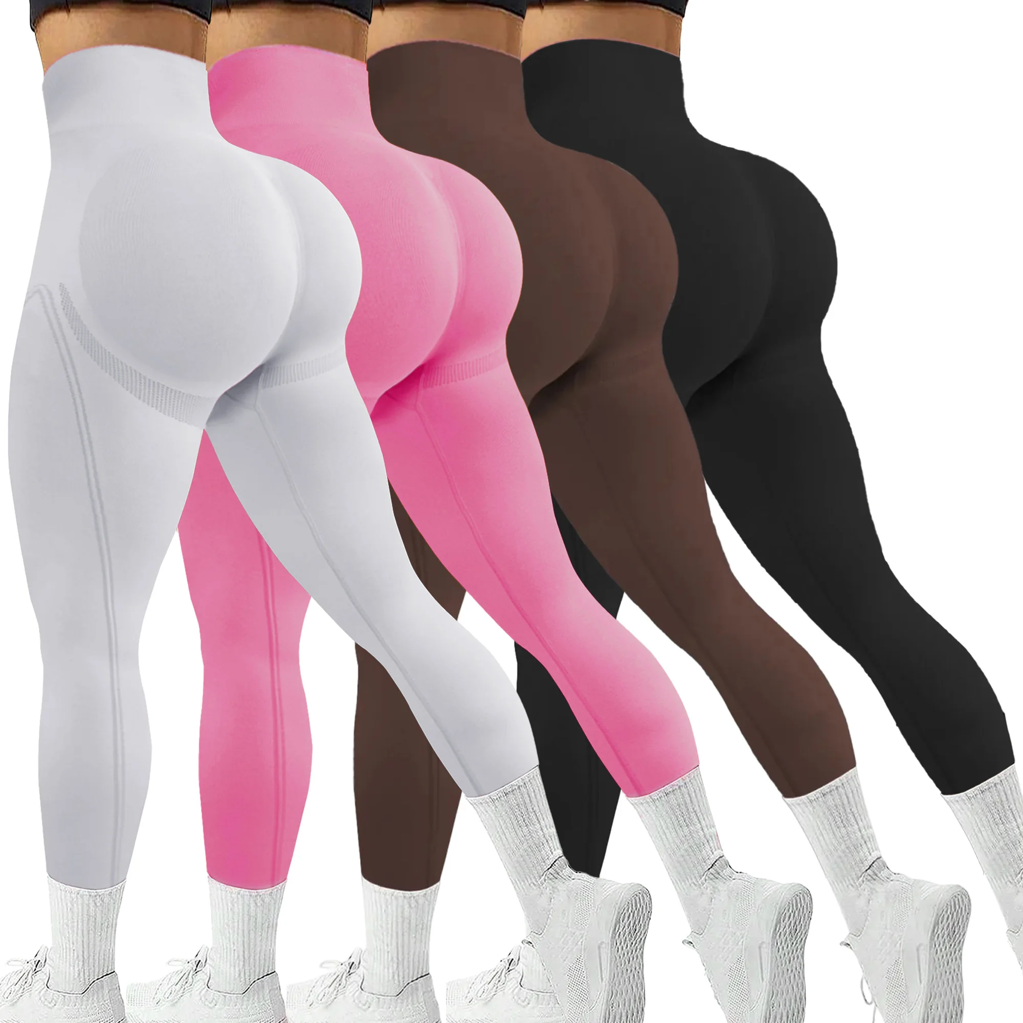 Women's High Waisted Yoga Pants, Tummy Control Butt Lifting Workout Leggings, High Elastic Quick-Dry for Running Gym
