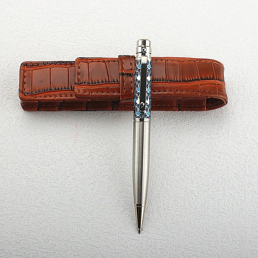 

Metal Ballpoint Pen Luxury Elegant Pens Two Tone Carving Writing Pen Stationery Office School Supplies Rollerball Pen