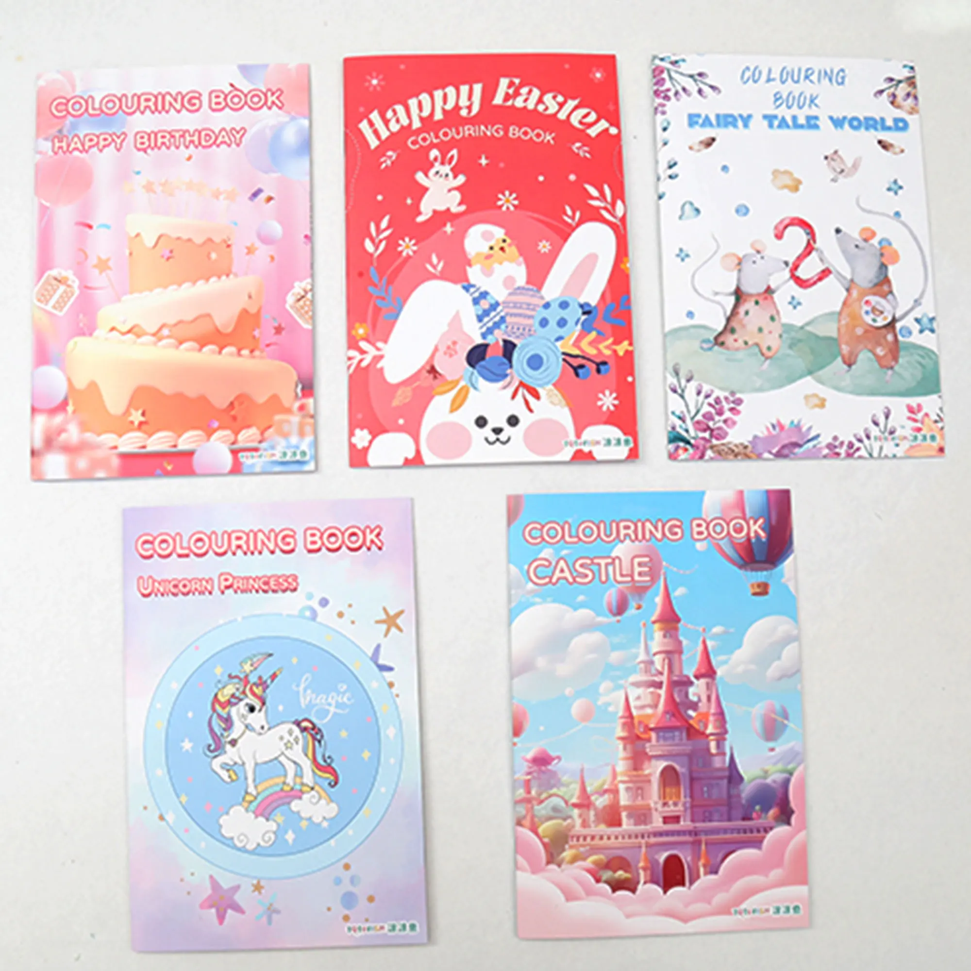 สมุดระบายสีสําหรับผู้ใหญ่หลากหลายสไตล์ศิลปะแปลก ๆ ระบายสีเรียบง่ายสําหรับผู้ปกครอง - เด็ก DIY สนุกที่บ้าน