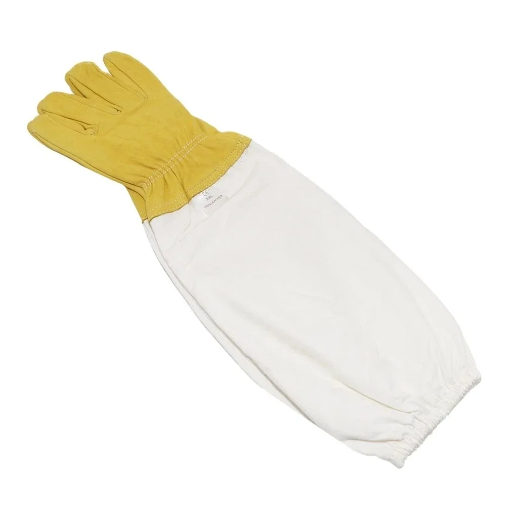 Beekeeping Gloves 1Pair Sheepskin/Linen Glove Anti-bee Anti-sting Long Sleeves Ventilated Apiculture Beekeeper Bee Keeping Tool