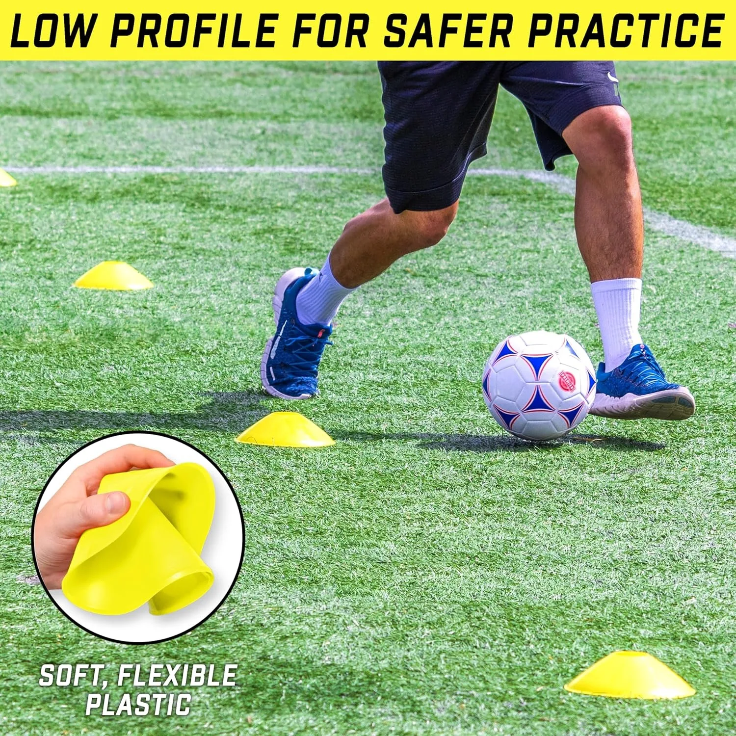 25pcs Football Training Cones Set Outdoor Sports Agility Practice Plates Basketball Sign Dish Cones for Football And Basketball view 6