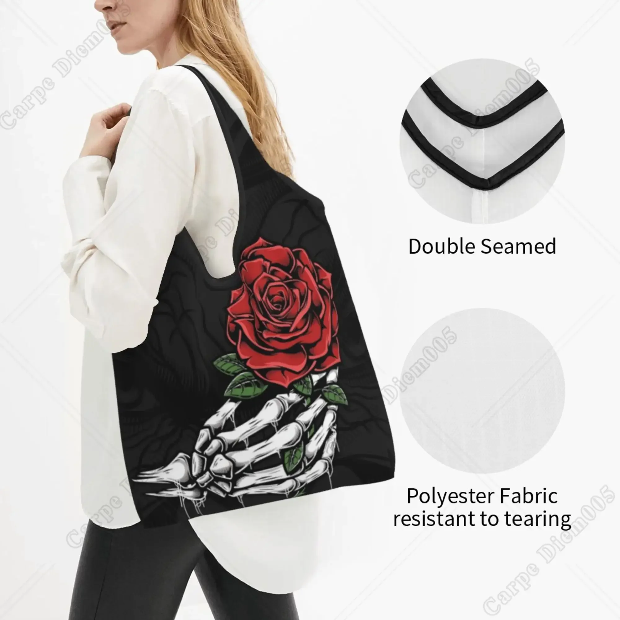 Custom Logo Women Shopper Bag Shopping Bag Foldable Shopping Bag Portable Tote Bag Grocery Bags One Size