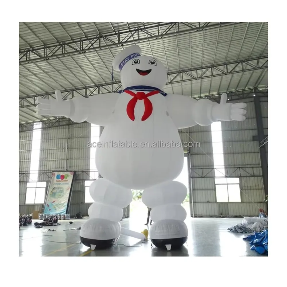Halloween Inflatable Marshmallow Man Ghostbuster Style Giant Outdoor Decoration Custom Blow Up Character for Yard Party