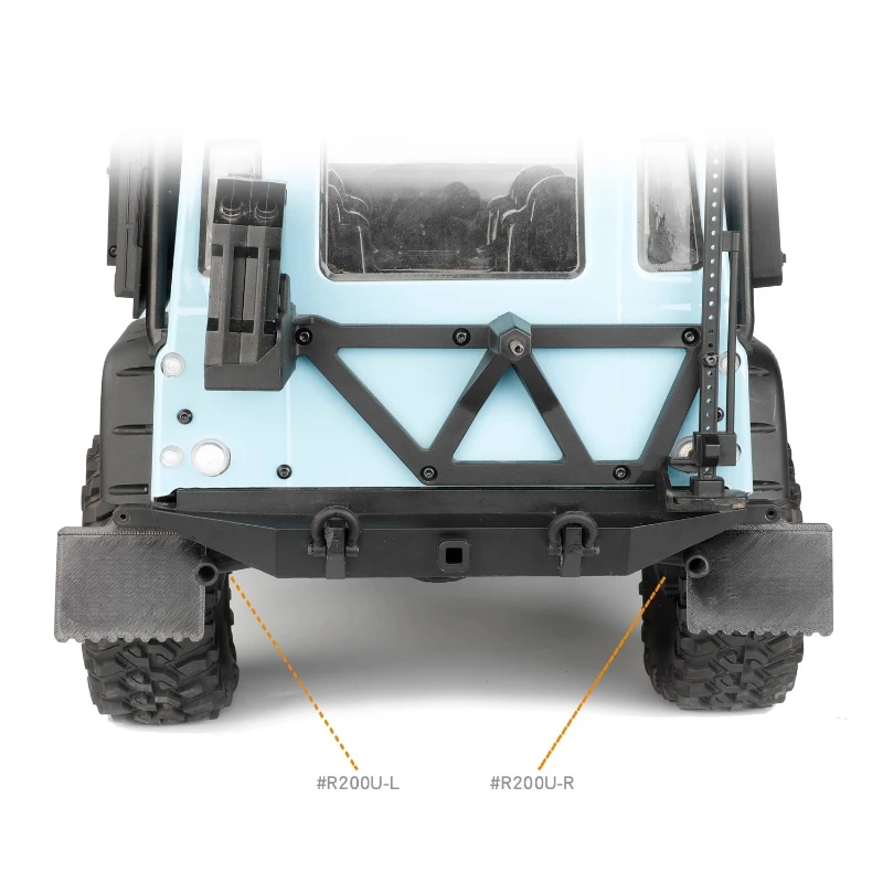 1 conjunto de tubos de escape retrô de plástico simulado para carro crawler 1/8 RC MJX H8H acessórios