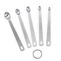 5pcs/Set Small Measuring Spoon Coffee Measure Spoons Tea Seasoning Multiple Size  Kitchen Tools Accessories