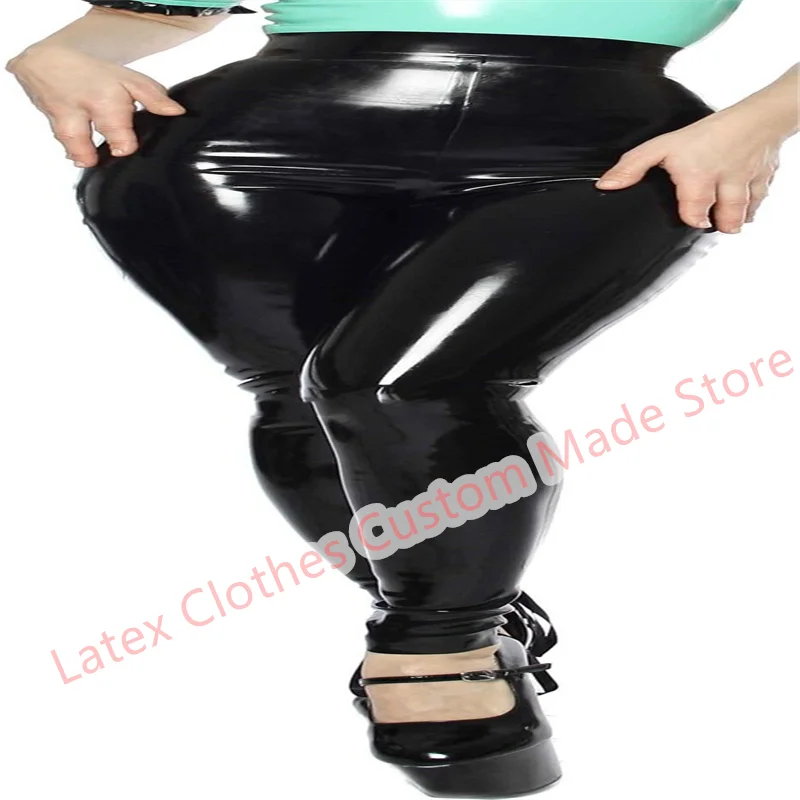 

Латексные брюки черного цвета, сексуальное женское белье для женщин, резиновые брюки ручной работы, фетиш-костюмы для косплея на заказ