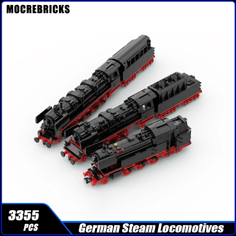 MOC-115491 Hightech Duitse Lichte Stoomtrein Bouwstenen Modelspoortreinen Educatie Puzzel Bakstenen Speelgoed Kindergeschenken