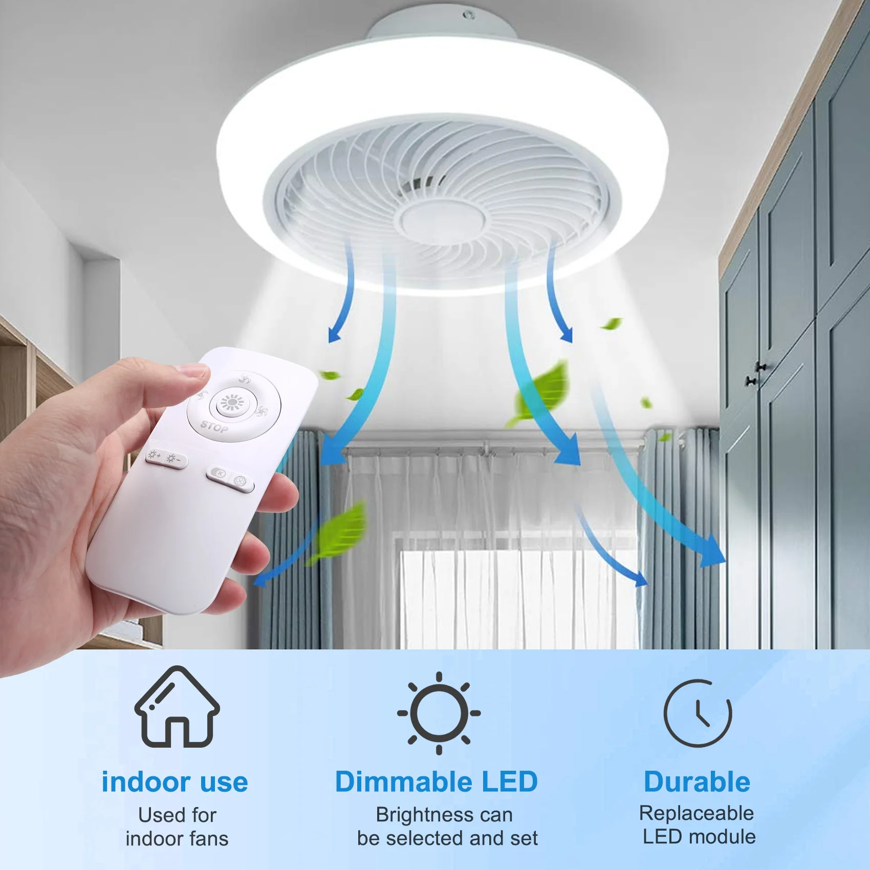 Y21A Camera da letto Ventilatore da soffitto Luce Telecomando 100W Ricevi controller Driver Ventola Accessori luce 30-50W X 2