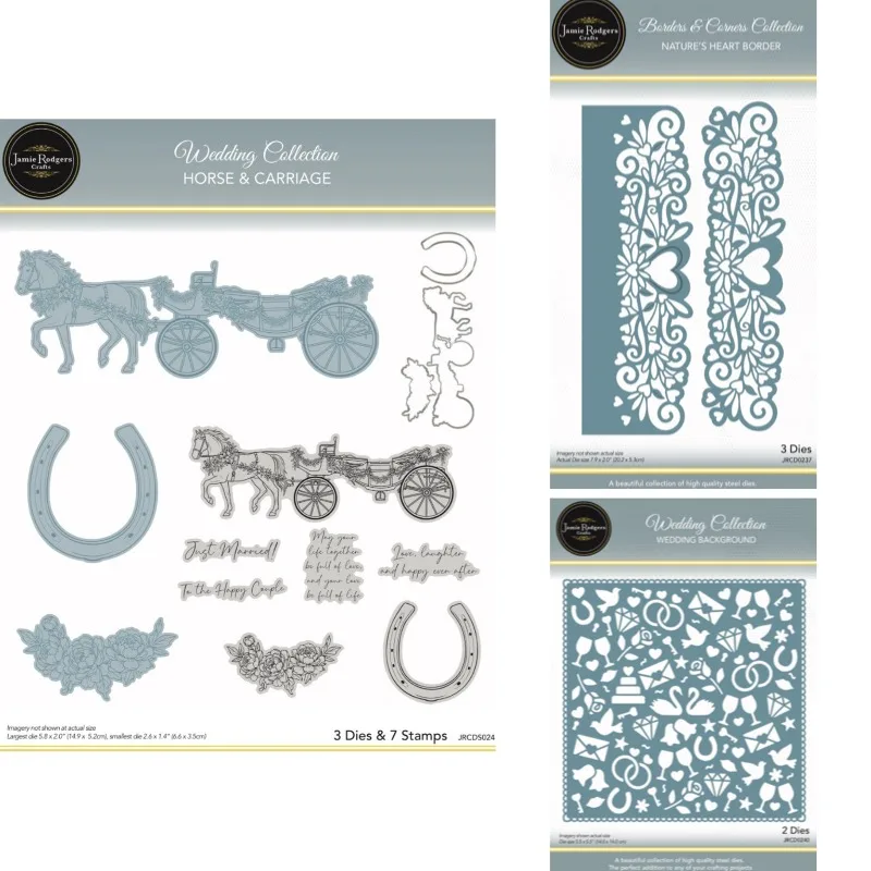 Horse & Carriage Nature's Heart Metal Cutting Dies Scrapbook Diary Decoration Stencil Embossing Template DIY Greeting Card 2026