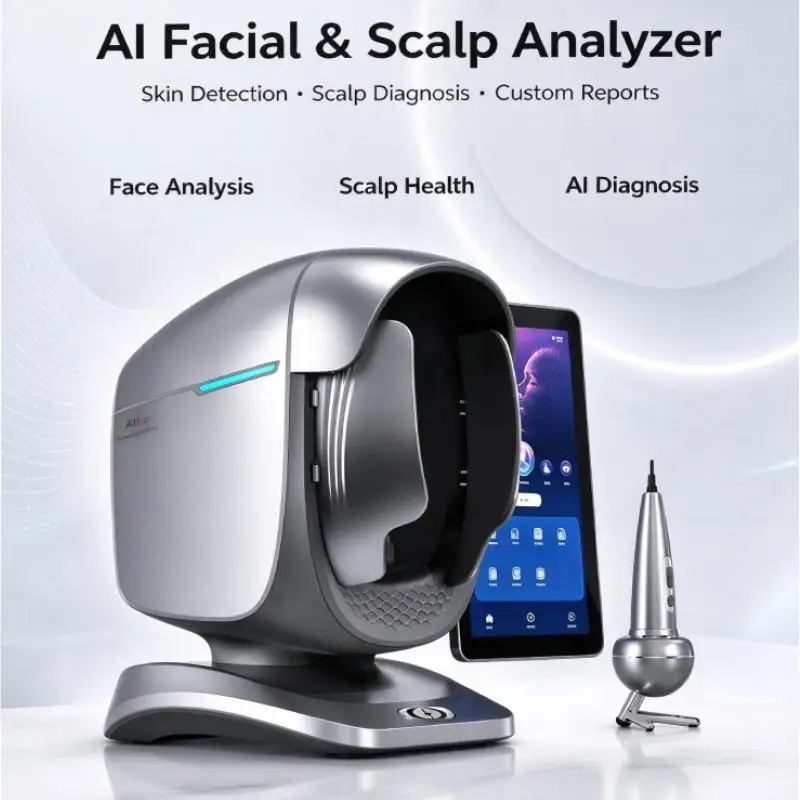 X3 Pro All‑in‑One AI Skin Scalp Analyzer 8 Spectral Imaging Professional Salon Skin Hair Detection Machine with Report Output