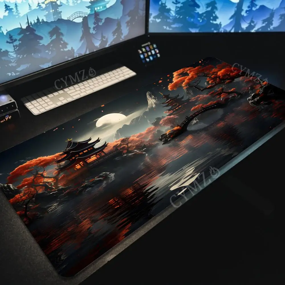 

Полнолуние, горищная архитектура, ночной вид, коврик для мыши, настольный коврик, игровой коврик, нескользящий прошитый край, аксессуары для стола, коврик для клавиатуры и мыши