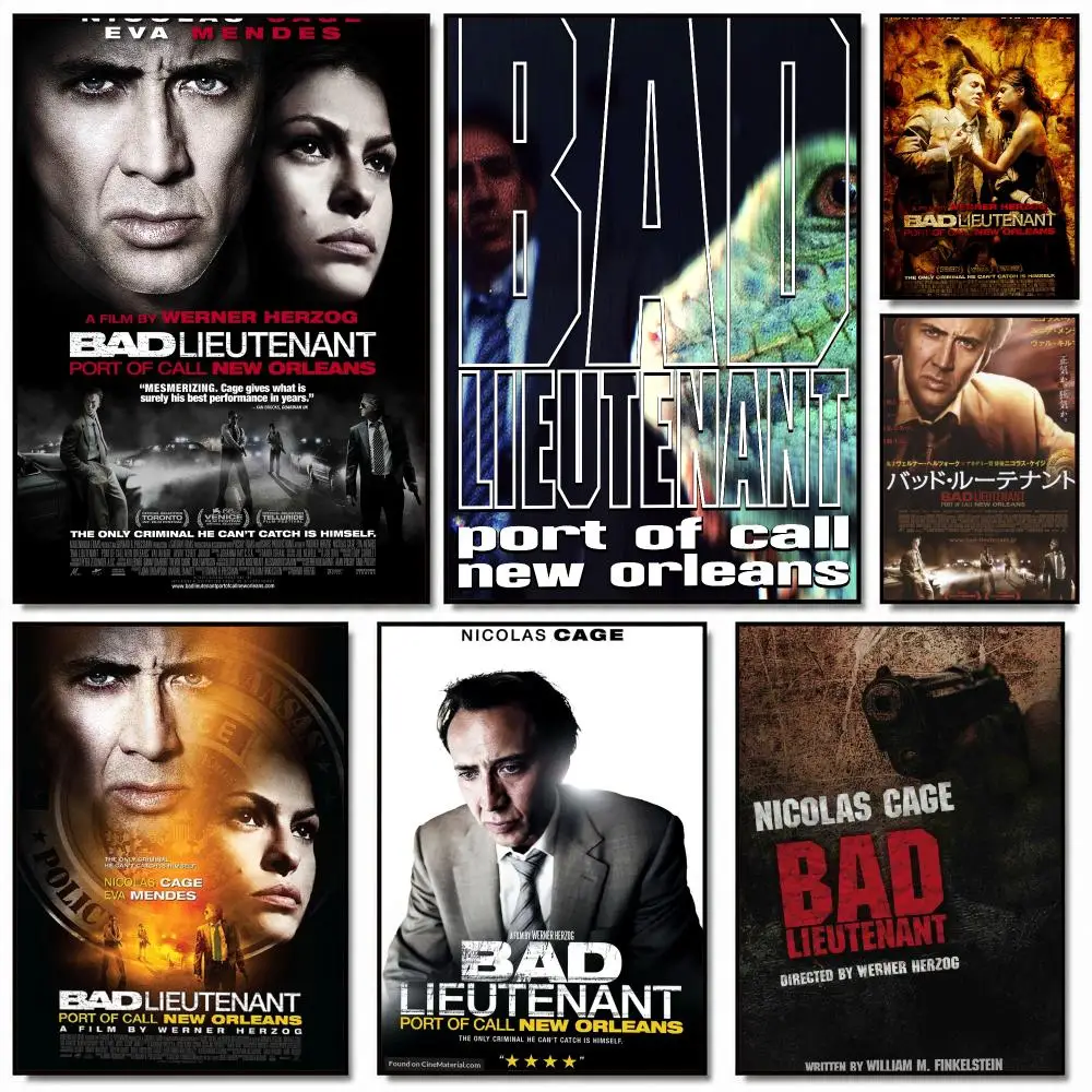 classic movie B-Bad Lieutenant Port of Call New Orleans-S Poster Removable Wall Sticker for Home Cafe Bar Office Interior Decor