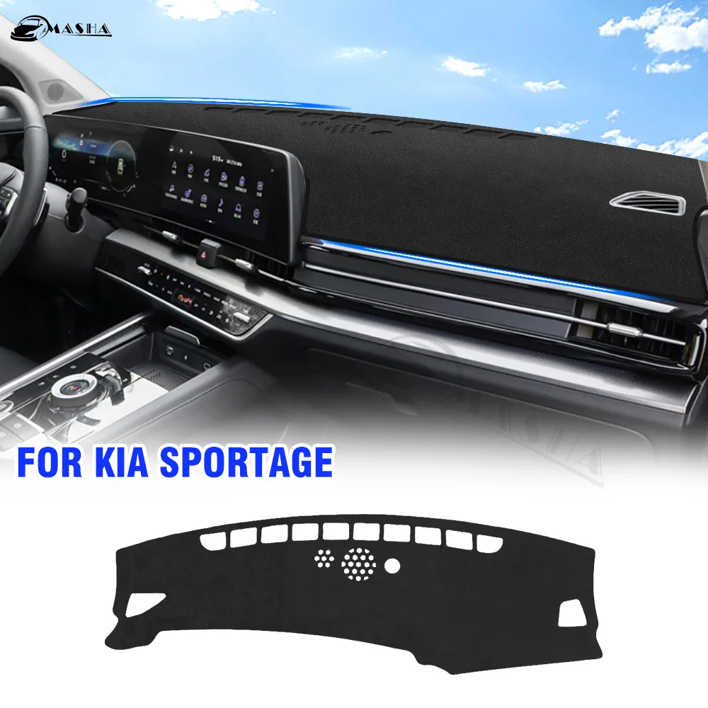 Dashboard Cover For KIA Sportage NQ5 2022 2023 2024 NQ5 Accessories Flannel Dash Cover Nonslip Dash Board Carpet Anti-Glare