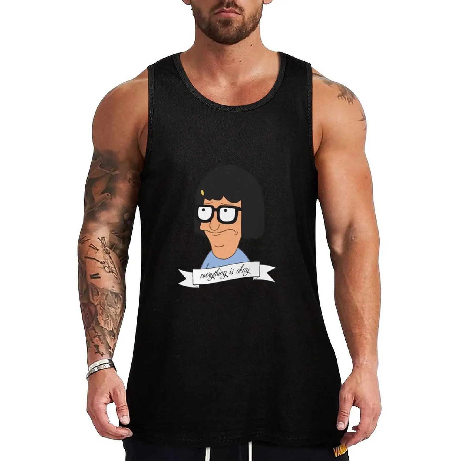 

everything is okay Tank Top t-shirts man Men's gym articles Men's t-shirt Men's clothes luxury style
