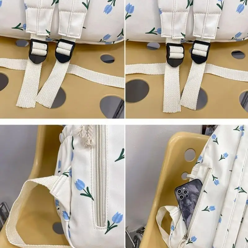 

Floral Backpack Schoolbag Travel Bag School College Rucksack Book Bags Daypack 547A